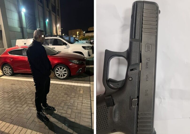 סיכול דרמטי: חשוד נעצר סמוך לקריית מלאכי עם אקדח ברכבו