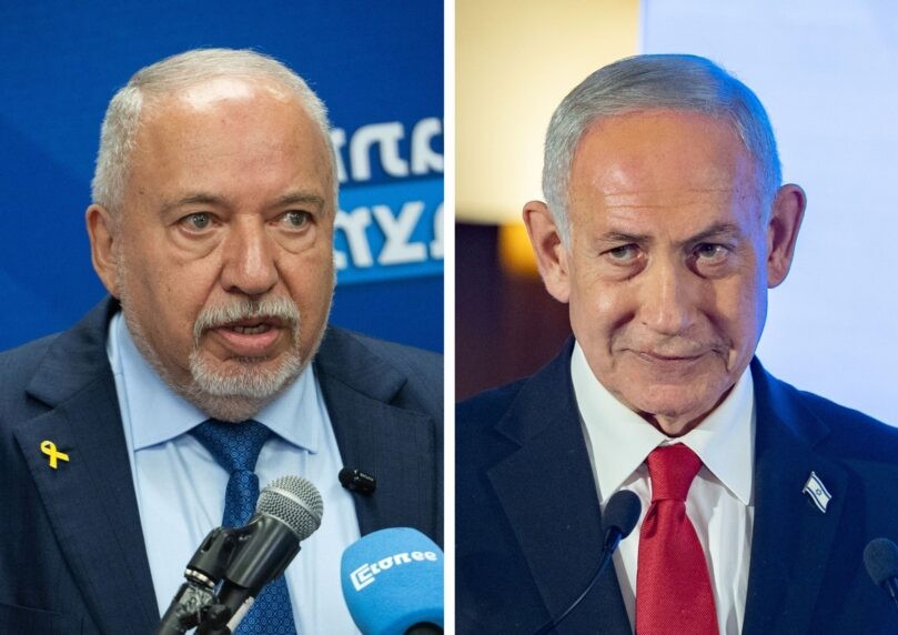 ליברמן הפיץ תמונה שקרית של רה"מ - נתניהו שלף תמונה מהארכיון