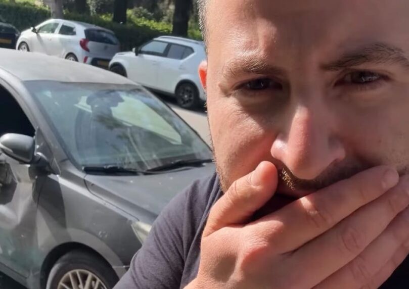 רסיס נפל מתחת לביתו של גיא הוכמן - זה הנזק שנגרם
