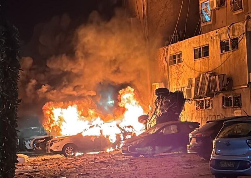 בשל שיגור מאיראן: שריפה פרצה במרכז הארץ, 2 פצועים קל