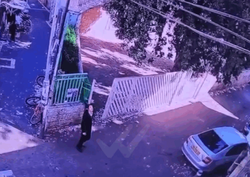 תיעוד דרמטי: התעלם מהאזעקה וניצל בנס מפגיעת רסיסים
