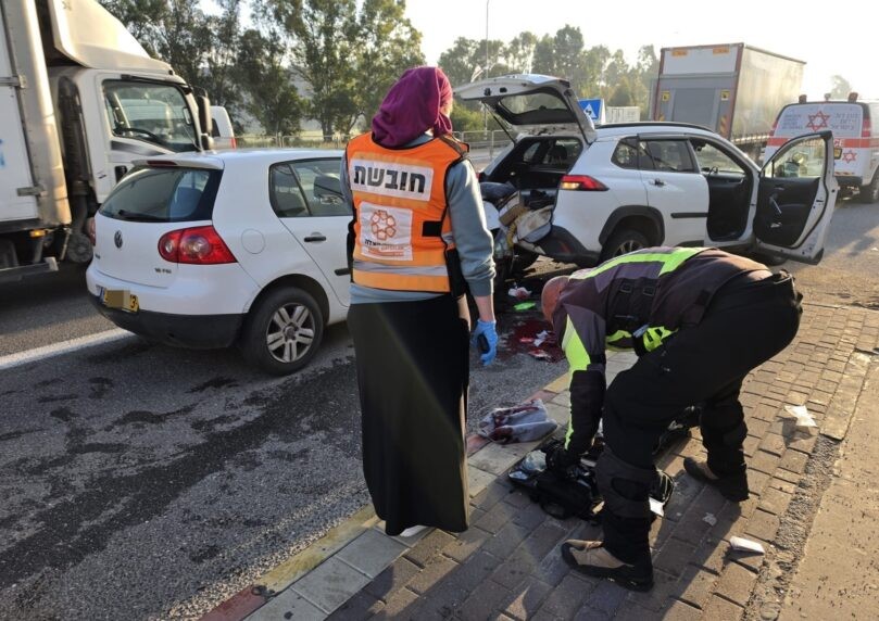 כביש 77: הולך רגל נפצע בינוני מפגיעת רכב ללימוד נהיגה