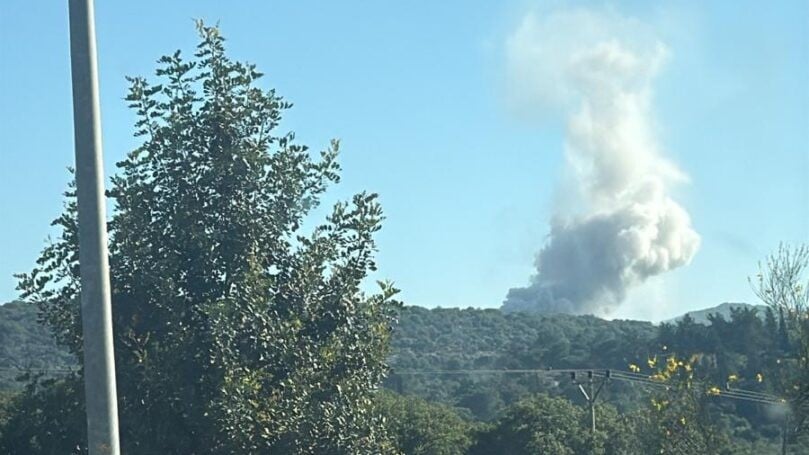 פגיעה ישירה סמוך לשומרה שבגליל; רכב עלה באש במקום | תיעוד