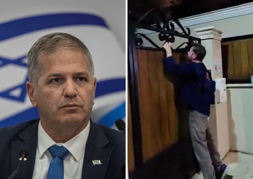 הפרובוקציה של מפגיני השמאל מול ביתו של השר קיש בזמן האזעקות