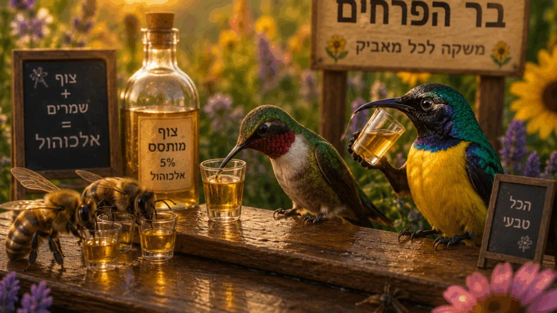 תגלית: דבורים וציפורים צורכות אלכוהול - האם הן משתכרות?