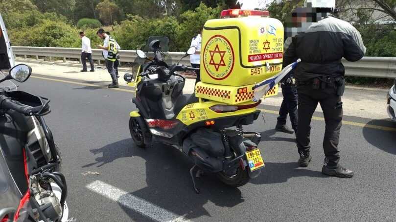 רוכב אופנוע נפצע קשה בתאונה סמוך למחלף נס ציונה