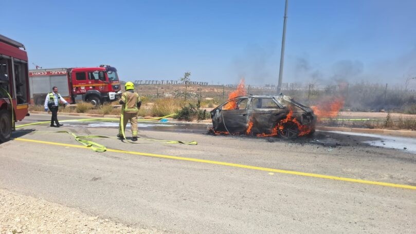 אסון בכביש: נהג רכב נשרף למוות בתאונה קשה ליד אלעד