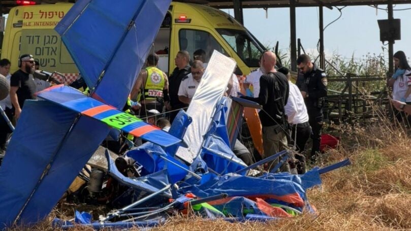 מטוס קל התרסק בצפון, שני נפגעים מחוסרי הכרה בזירה