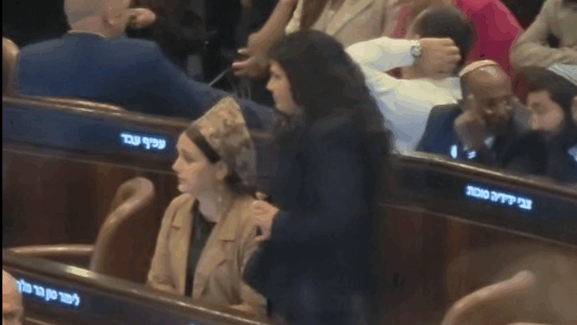 למרות שאינה במילואים: הפרובוקציה של שרן השכל בכנסת | צפו