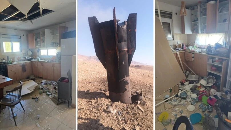 מטחים מאיראן, נזק מנפילה בשומרון; צה"ל תקף מפעל פטרוכימי