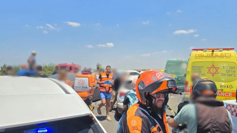 תאונה קשה בכביש 6: 10 פצועים, בהם פעוטה וילד במצב קשה