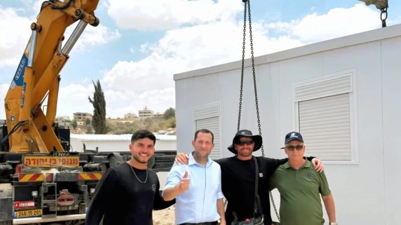מבנים הונחו ביישוב החדש עמק דותן. צילום: המועצה האזורית שומרון
