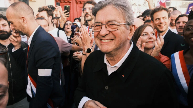 Close view of Jean-Luc Melenchon during the student and high school student demonstration at Place de la Republique in Paris, France, on 6 October 2026. The gathering took place amid a national mobilization of students and high school students.
Vue rapprochee de Jean-Luc Melenchon lors de la manifestation etudiante et lyceenne place de la Republique a Paris en France le 6 octobre 2026. Le rassemblement intervient dans le cadre d une mobilisation nationale des etudiants et des lyceens.