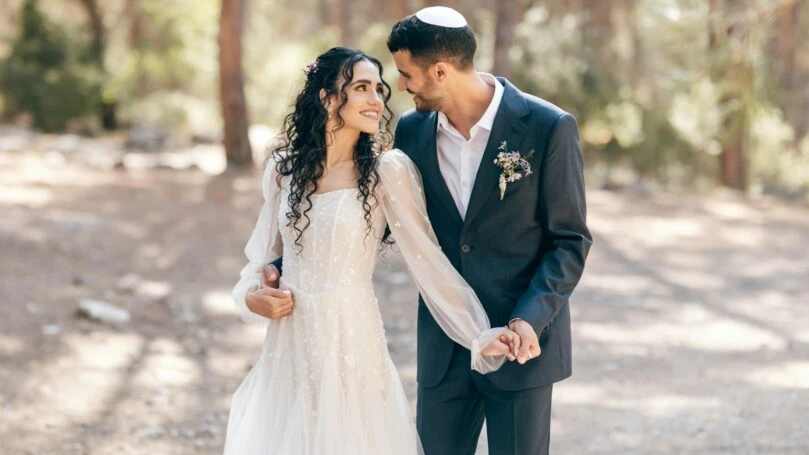 רותם ונונו עם איתי בחתונה, צילום: אילן מגן