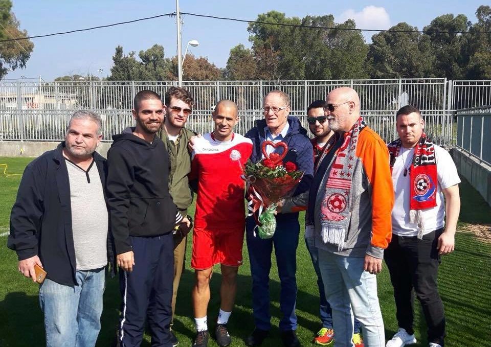 זכה לקבלת פנים חמה באימון, גילי ורמוט. צילום: הפועל חיפה