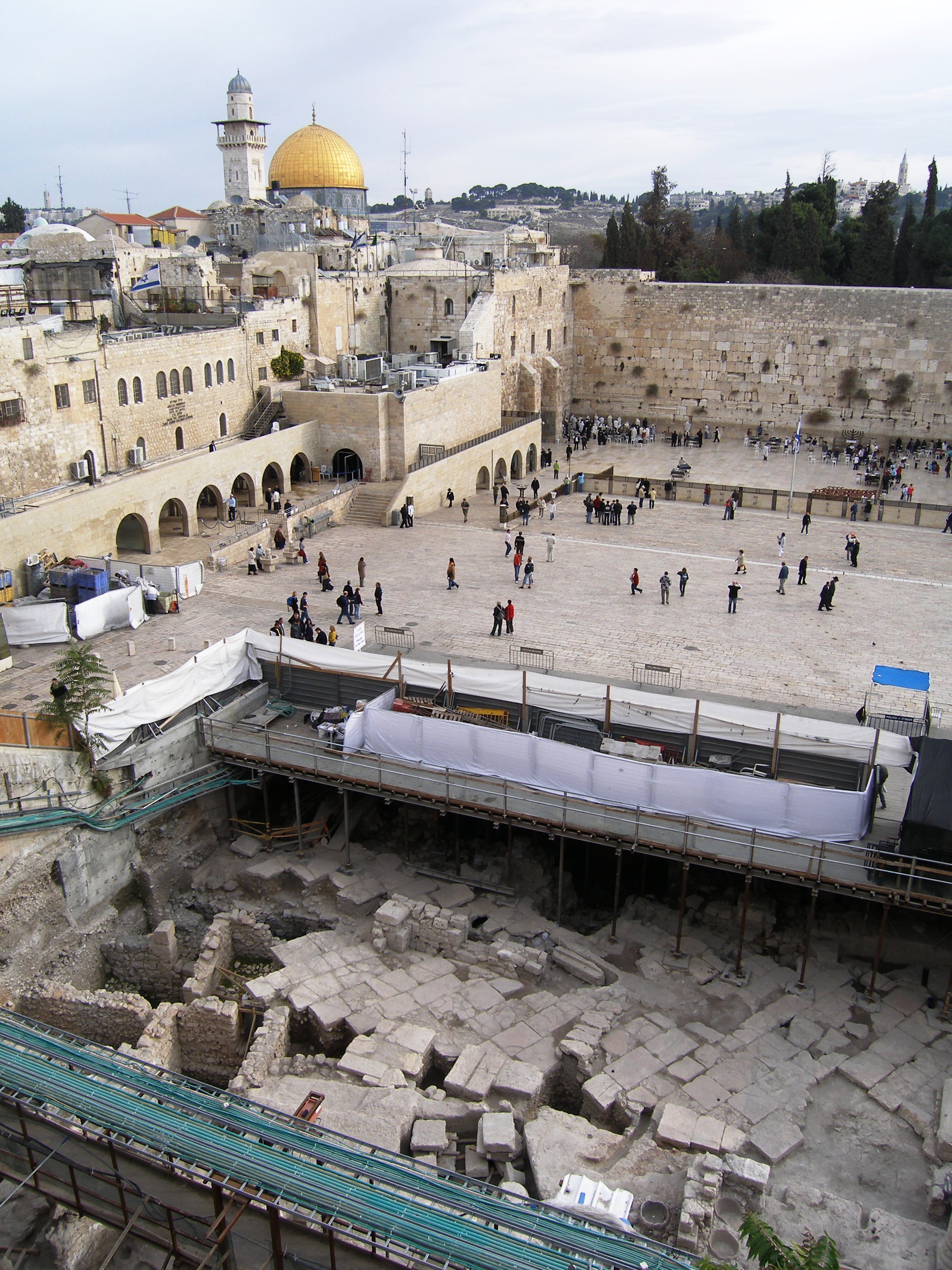 החפירות שניהלה רשות העתיקות ברחבת הכותל. צילום: שלומית וקסלר-בדולח, רשות העתיקות