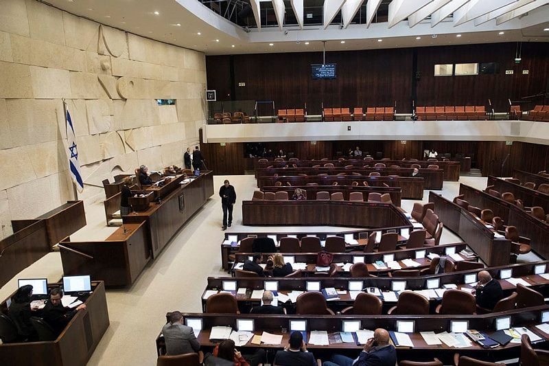 מליאת הכנסת בזמן ההצבעה על חוק המרכולים. צילום: פלאש90
