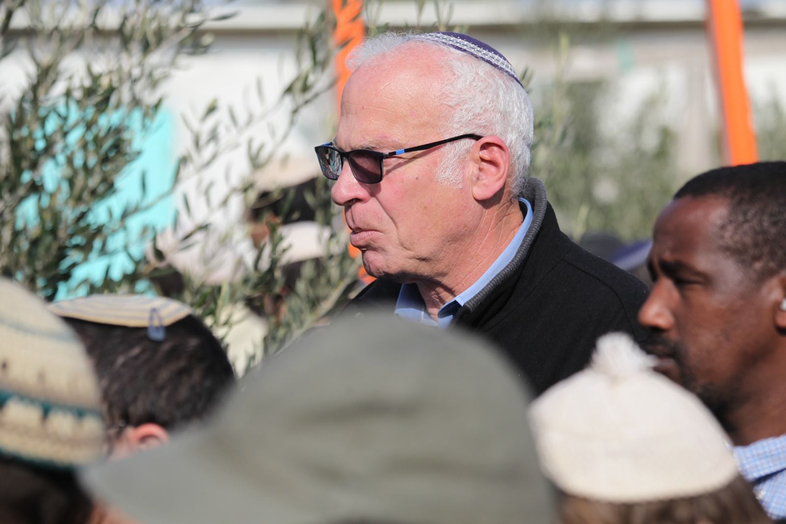השר אורי אריאל בלוויה. צילום: הלל מאיר TPS
