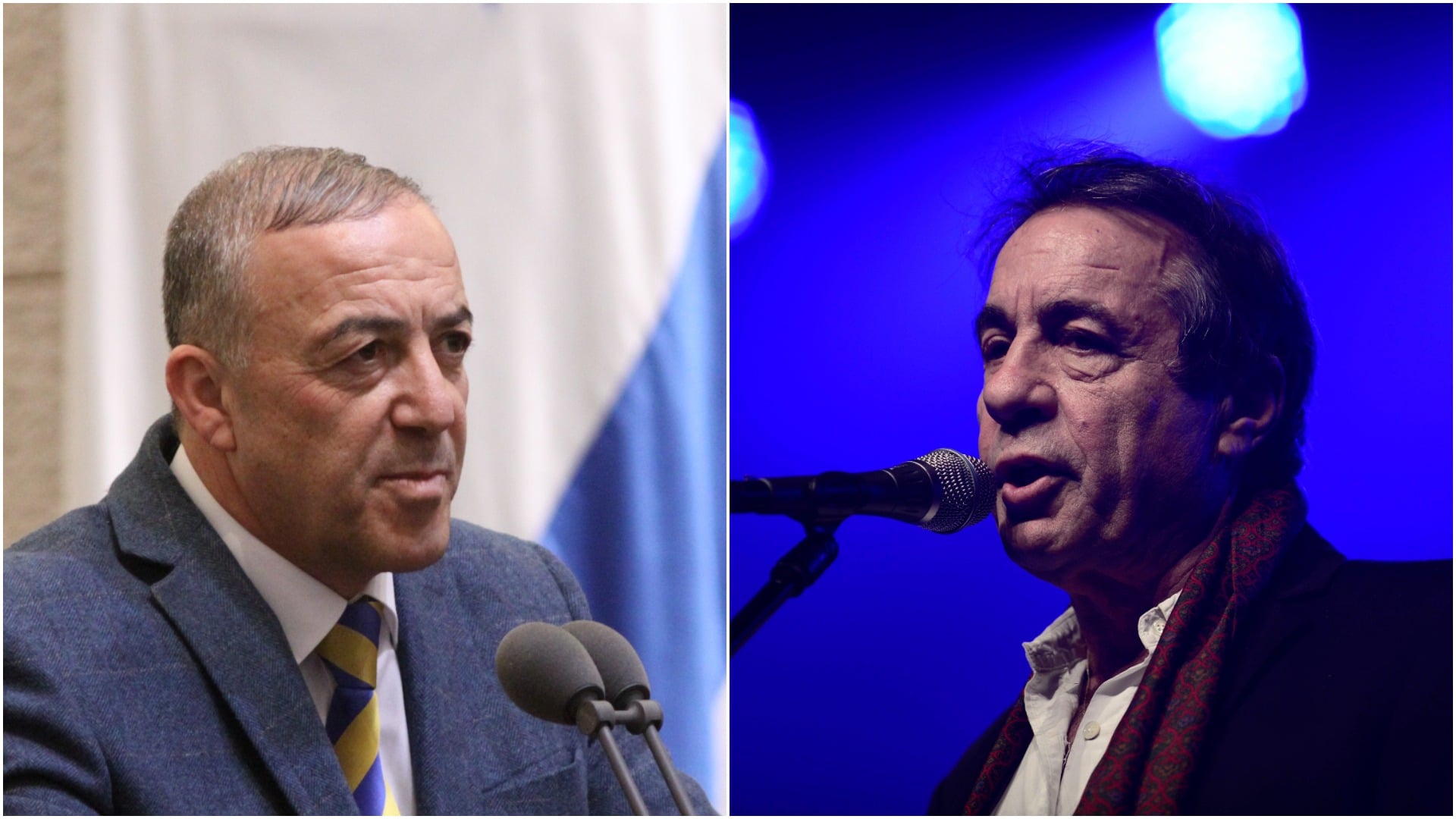 יהונתן גפן וח"כ אכרם חסון. צילום: פלאש90