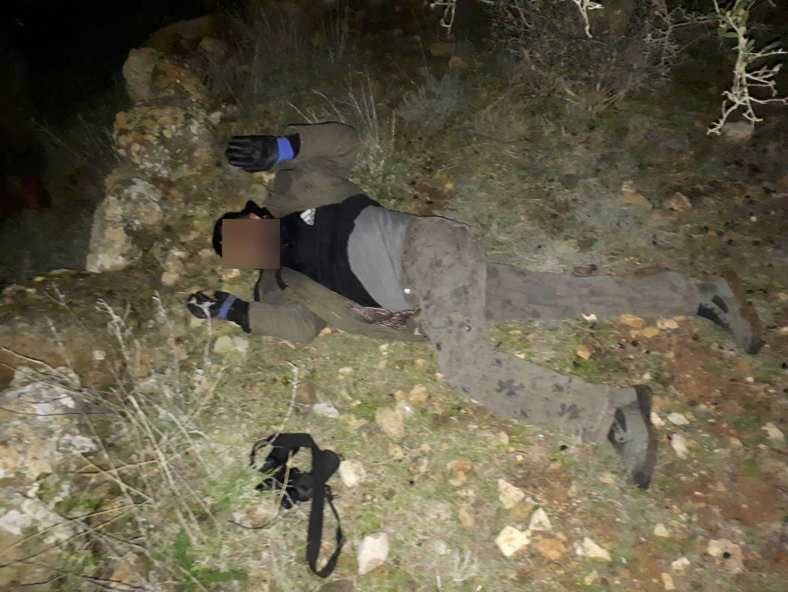 אחד המחבלים שנתפסו סמוך לאיתמר. צילום: ביטחון איתמר