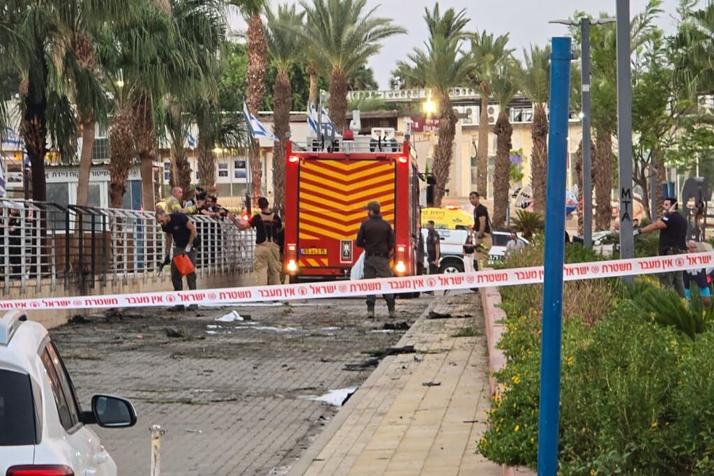 זירת פגיעת כטב"ם חות'י באילת
