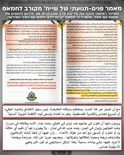הפרוטוקולים חושפים: קשר השתיקה בין אסד, סינוואר והאיראנים
