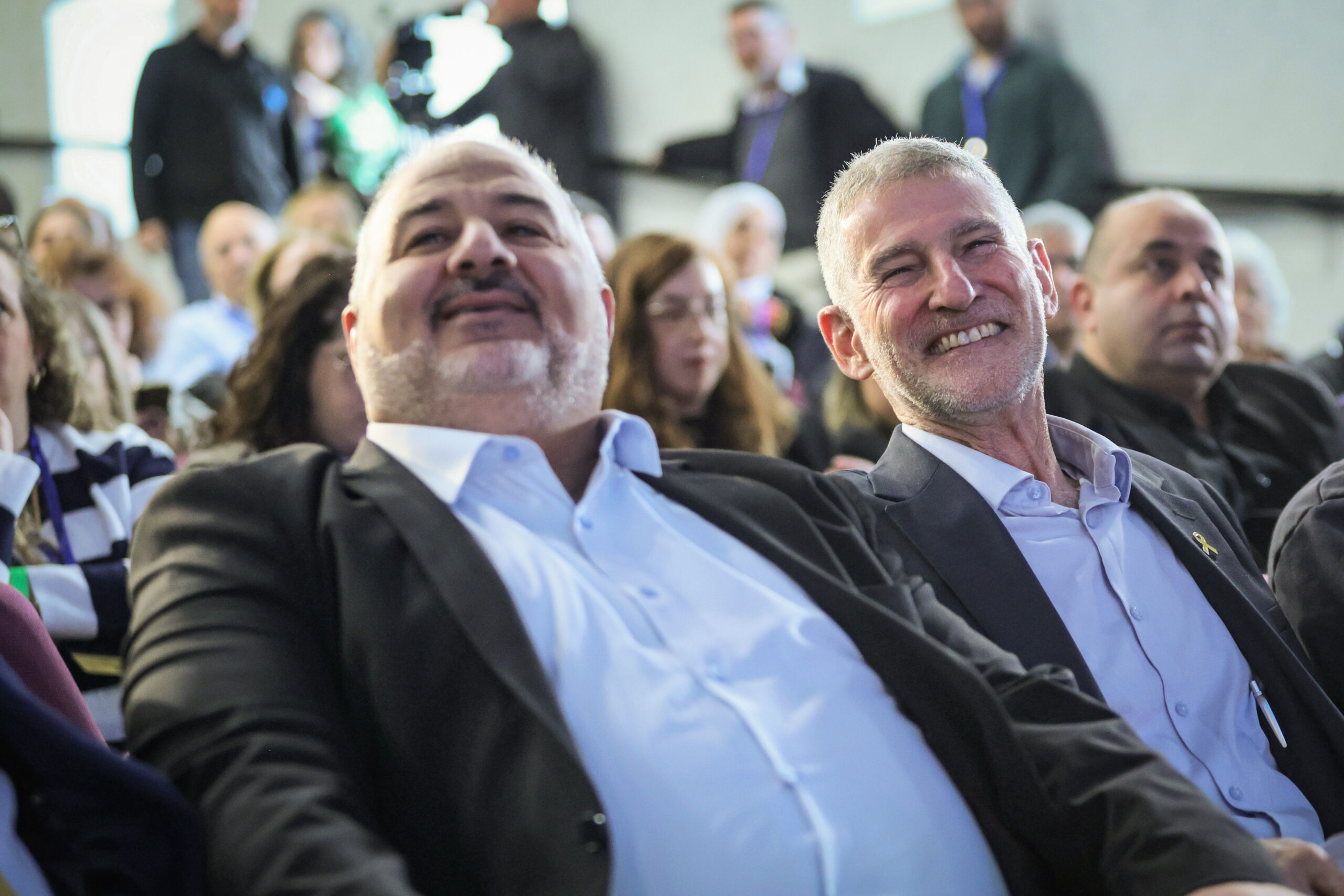 יאיר גולן, מנסור עבאס בכנס |