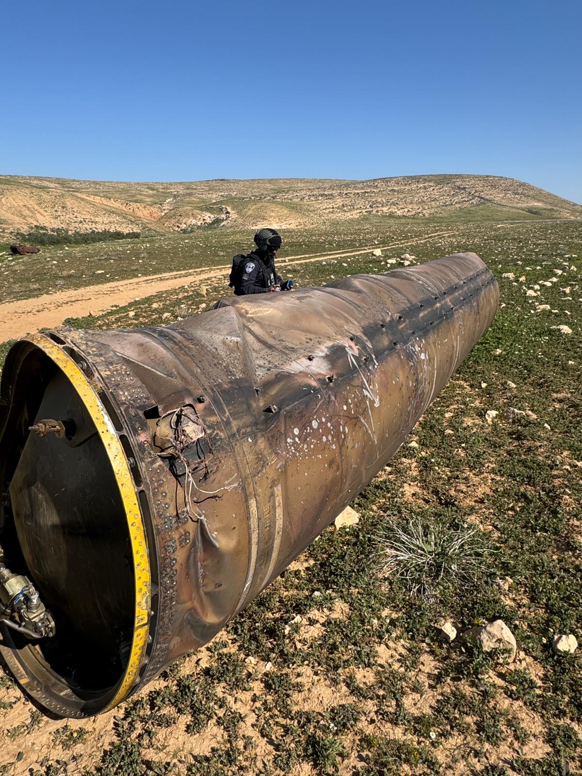 חלק משיגור איראני בדרום הארץ, שאגת הארי | צילום: דוברות המשטרה