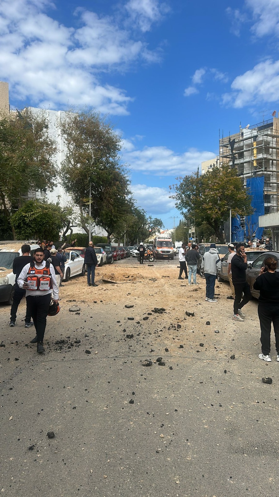 אחת מזירות הנפילה במרכז הארץ | צילום: איחוד הצלה