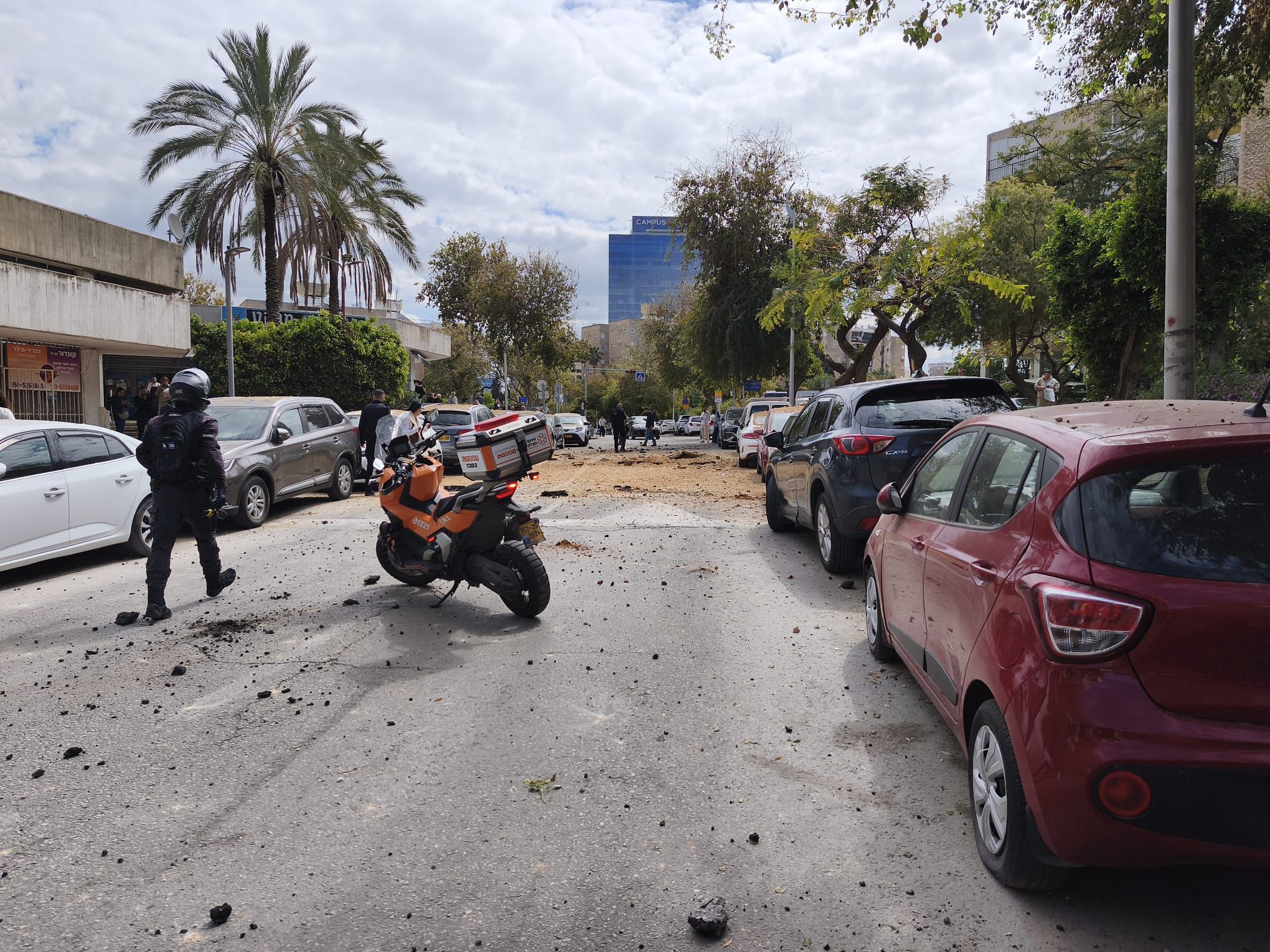אחת מזירות הנפילה במרכז הארץ | צילום: איחוד הצלה