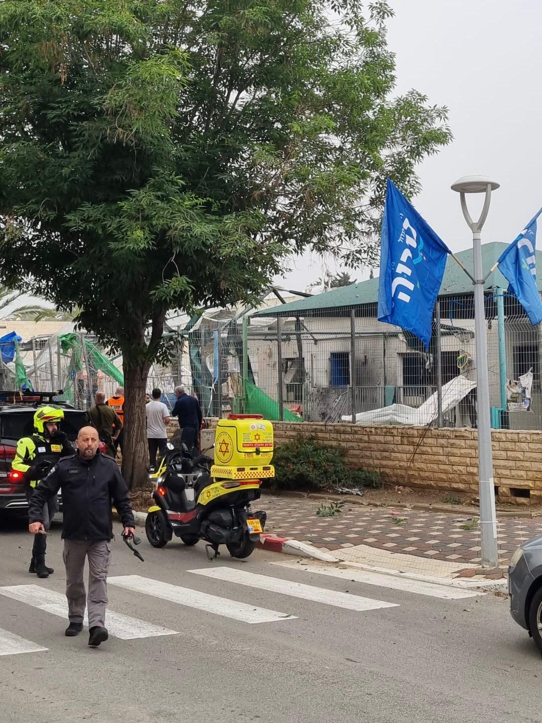 ירי לעבר הצפון, זירת נפילה | צילום: המשטרה